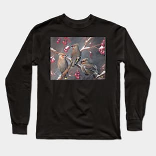 Cedar waxwings Long Sleeve T-Shirt